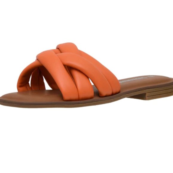 Cushionaire Orange Farah Memory Foam Sandal Size 6.5 - Picture 3 of 9